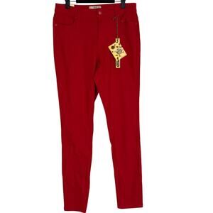 NWT Hybrid & Co Hyper Ultra Stretch Comfy Skinny Leg Ankle Crop Pants XL Red